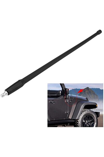 Generic هوائي سيارة كينسو مقاس 13 بوصة، هوائي راديو AM/FM لسيارات جيب رانجلر ...