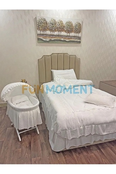 Fun Moment Baby mattress set with crib and Moses basket with base - size 1.4 ...