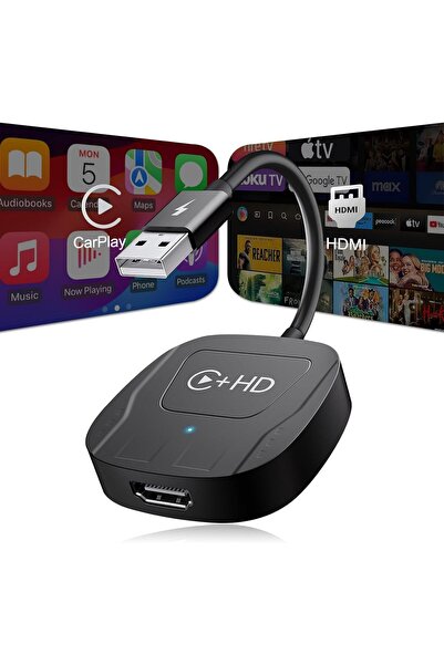 Generic محول CarPlay لاسلكي مزود بمدخل HDMI للسيارات، يدعم جهاز عرض الشاشة عب...