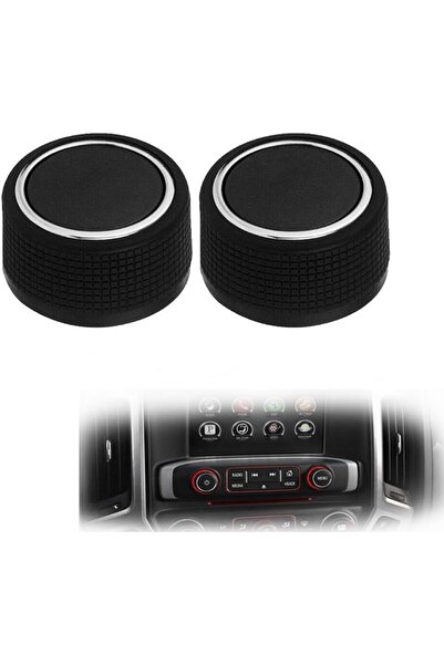 Generic 2 PCS Car Radio Audio Control Knobs, with 3D Anti-Slip Particles Dial...