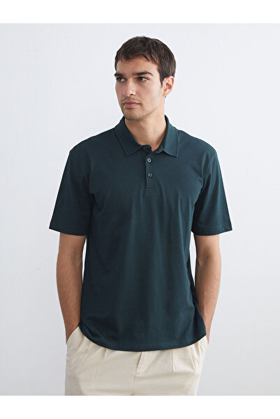 LC Waikiki Nevavm Polo Collar Pique Men's T-Shirt with Difference