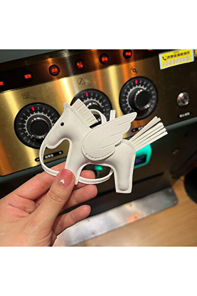 Choice6 L Mini Angel Pegasus Hand Sewn PU Leather Foal Pendant Ladies Bag Fas...