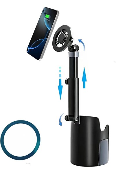 Generic 2-in-1Magnetic Cup Holder CarPhone Holder Compatible with Mag-Safe,Lo...