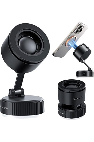 Generic حامل هاتف مغناطيسي للسيارة مع مكبر صوت بلوتوث، حامل هاتف متعدد الوظائ...