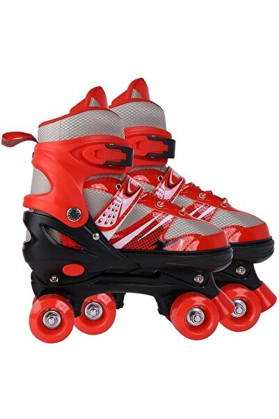 Toybox Unisex Four Wheel Roller Skating Shoes, Red, Size L(39-42)
