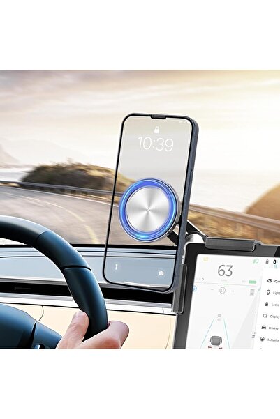 Generic حامل هاتف لسيارات تسلا موديل 3/Y/سايبرتراك – أقوى حامل هاتف مغناطيسي ...