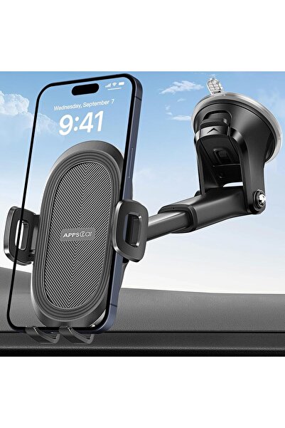 Generic حامل هاتف للسيارة من APPS2Car - حامل جوال عالمي 360 درجة للوحة القياد...