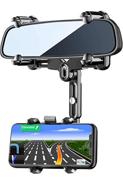 Generic حامل هاتف للسيارة يُركّب على مرآة الرؤية الخلفية، قابل للسحب والدوران...