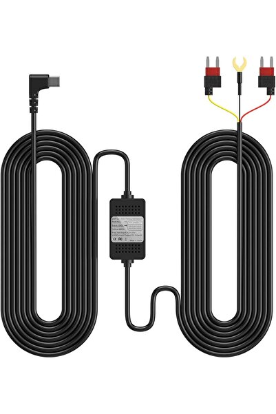 Generic طقم توصيل كاميرا السيارة Azonee بمنفذ USB-C، شاحن كاميرا سيارة من 12-...