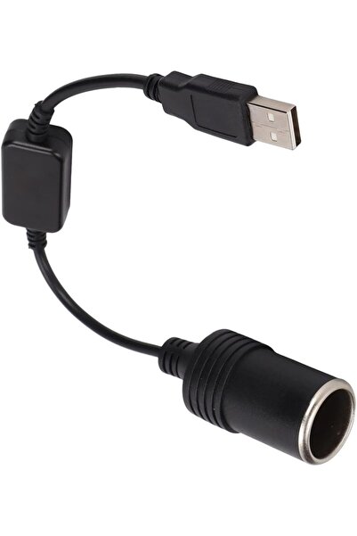 Generic محول طاقة من منفذ USB-A ذكر إلى مقبس ولاعة سجائر للسيارة 12 فولت (أنثى)