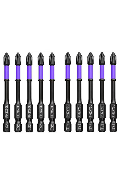 Choice14 70mm 10Pcs 5-60PCS PH2 Impact Driver Bit Set Magnetic Cross Screwdri...