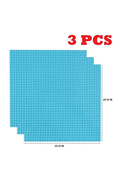 Choice6 قاعدة بناء من الطوب الأزرق الفاتح، 3 قطع، 32×32، 32×32، 32×16، قاعدة ...