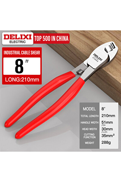 Choice3 Red -8 in DELIXI ELECTRIC Cable cutter ,Wire Stripper Pliers，Chromium...