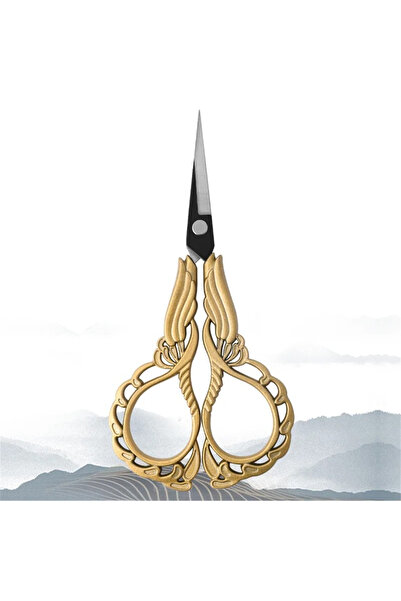 Choice1 JH Scissors-Golden 1PC, Flower Pattern Stainless Steel Vintage Scisso...