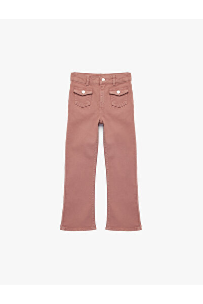 Koton Pantaloni din denim spaniol din bumbac cu detalii de buzunar