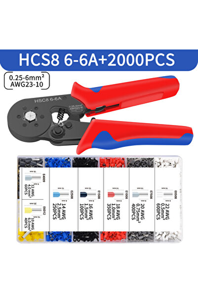 Choice3 HSC8 6-6A 2000PCS Ferrule Crimping Tool HSC8 6-4/6-6 Electrical Crimp...