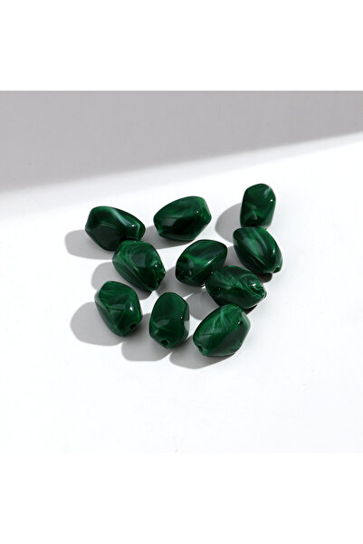 Choice7 20 قطعة من الخرز الفواصل السائبة، لون أخضر داكن، ثنائي اللون ، أكريلي...