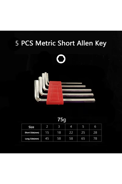Choice7 5PCS METRIC SHORT Metric Allen Wrench Set 5/8/11 Pcs With L Wrench Ke...