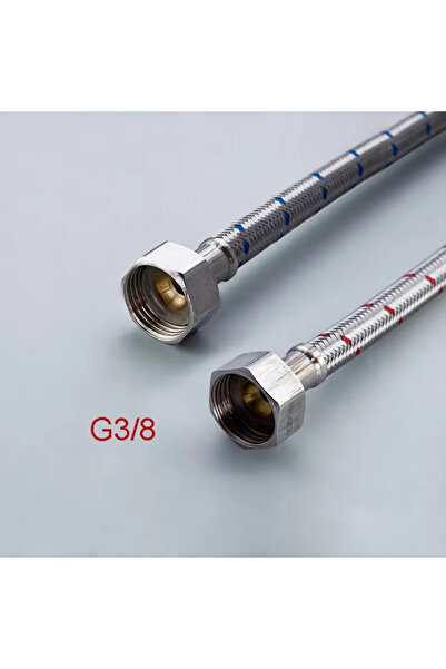 Choice1 50cm G3-8 G1/2 G3/8 G9/16 50cm 1 pair Stainless Steel Flexible Plumbi...