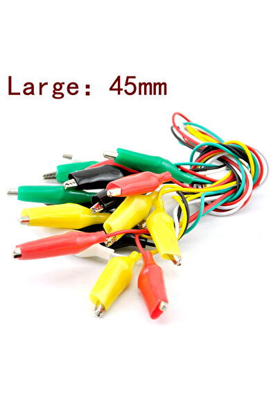 Choice1 مجموعة كبيرة من 10 مشابك تمساح ملونة، أسلاك طاقة كهربائية صغيرة تعمل ...
