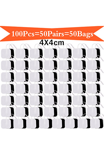 Choice5 100 قطعة من وسادات الأقطاب الكهربائية 4×4 سم (10/20/50/100 قطعة) 4×4 ...