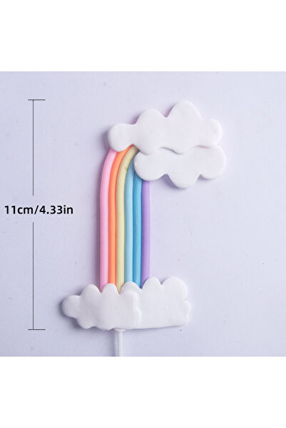 choice2 Rainbow 2 1-9pcs unicorn rainbow cake topper unicorn with rainbow clo...