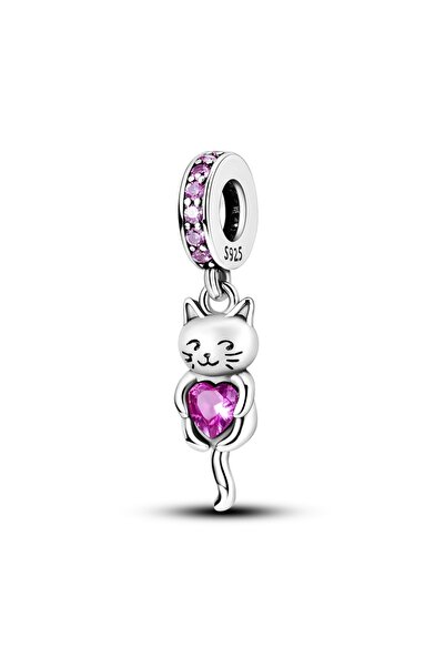 Choice19 KTC499 New IN 925 Sterling Silver Charms Beads Love Heart Pink Charm...