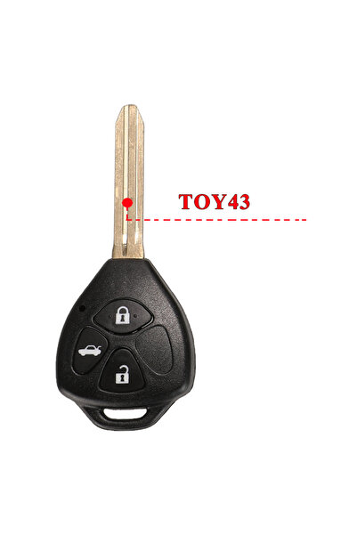 Choice1 غلاف مفتاح تحكم عن بعد TOY43 بـ 3 أزرار لسيارات تويوتا كامري وأفالون ...