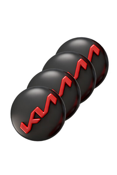 Choice 4 قطع أسود وأحمر، ملصقات معدنية ثلاثية الأبعاد لمركز محور عجلة السيارة...