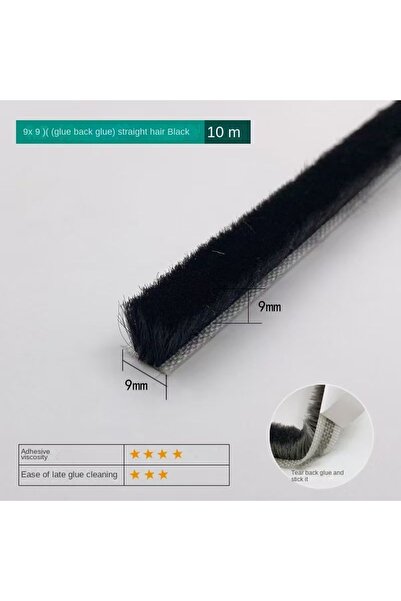 Choice23 شريط عازل للصوت والغبار، أسود اللون، بطول 5 أمتار (9x9)، مناسب للأبو...