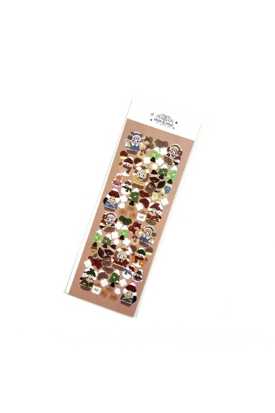 Choice4 16 ملصقًا كوريًا من نوع بوبوبو ليزر على شكل حيوانات كرتونية لطيفة، من...