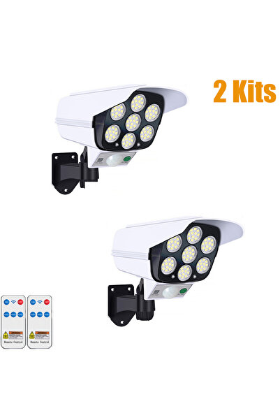 Choice3 جهاز تحكم عن بعد - طقم من 2 مصابيح LED خارجية تعمل بالطاقة الشمسية مز...