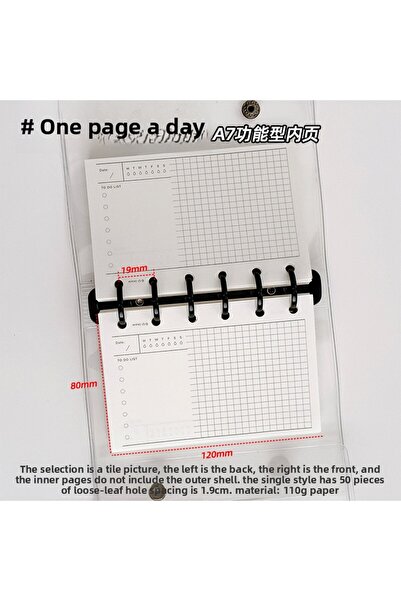 Choice5 7 Special Paper A7 Basic Page Horizontal Line Square Blank Week Plan ...