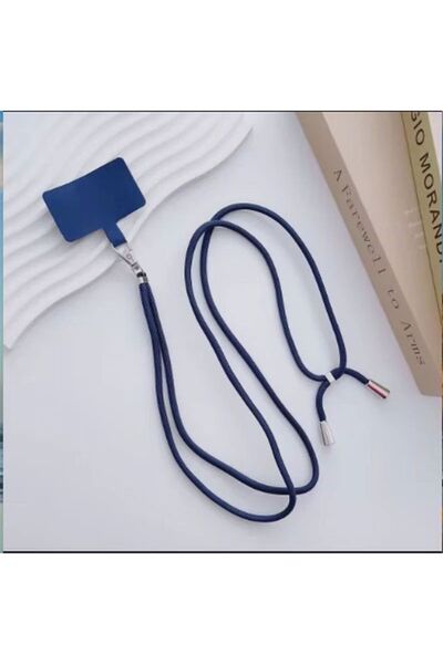 Choice9 حبل تعليق للهاتف المحمول من بوليستر /النايلون الأزرق، قابل للتعديل، ي...