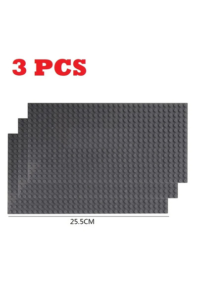 Choice8 قاعدة بناء من الطوب الرمادي الداكن، 3 قطع، مقاس 16×32، بنقاط 32×32 و3...
