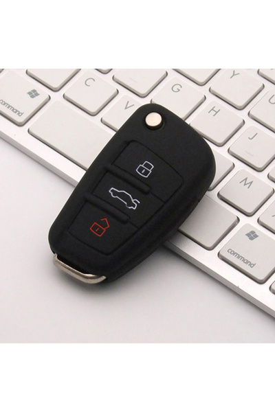 Choice4 Black New Silicone Car Key Cover Case For Audi A4 B7 A6 C5 C6 A1 A3 8...