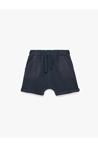 Koton Cotton Basic Shorts with Pockets and Tie Waist