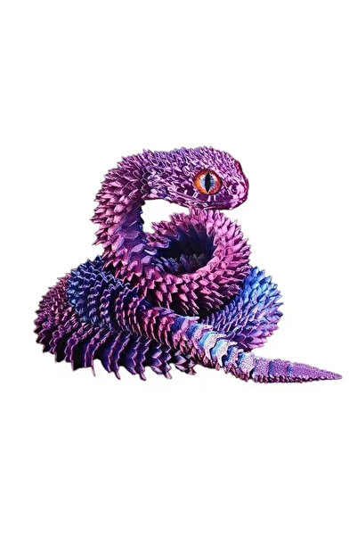 Choice5 30cm Color random z 3D Printed Snake Movable Toy Doll Simulation Snak...