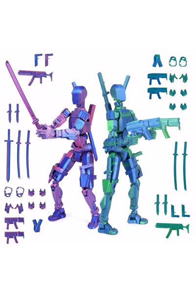 Choice8 2 sets Multi-ed Movable Shapeshift Robot Titan 13 Action Figures 3D P...