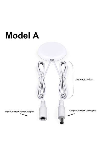 Choice مفتاح تعتيم يعمل باللمس، سلك تيار مستمر أبيض 12-24 فولت، يُركّب على لو...