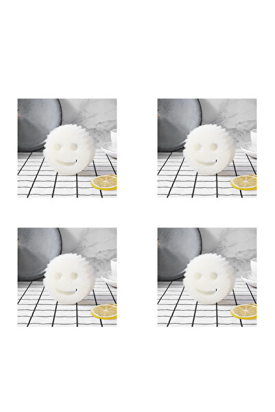 Choice11 مجموعة من 4 قطع من إسفنجات التنظيف البيضاء ذات الملمس المزدوج، متوفر...