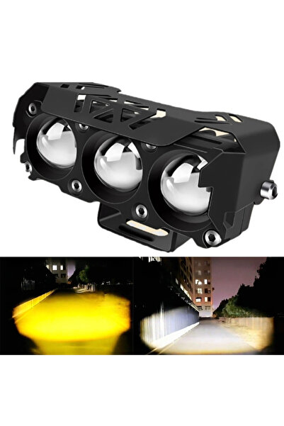 choice2 كشافات LED للدراجات النارية بثلاث عيون، مصابيح أمامية فائقة السطوع، ع...
