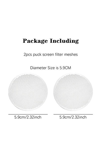 Choice3 59mm 2PCS Coffee Filter Meshes Puck Screen Filter 51/53/56/58/59/60/6...