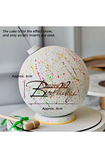 Choice78 1pc N New Happy Birthday Cake Toppers Gold Acrylic Birthday girl Kid...