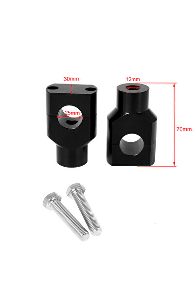 Choice11 مشبك رفع مقود الدراجة النارية B25Black 2X مقاس 7/8 بوصة 1 بوصة من ال...