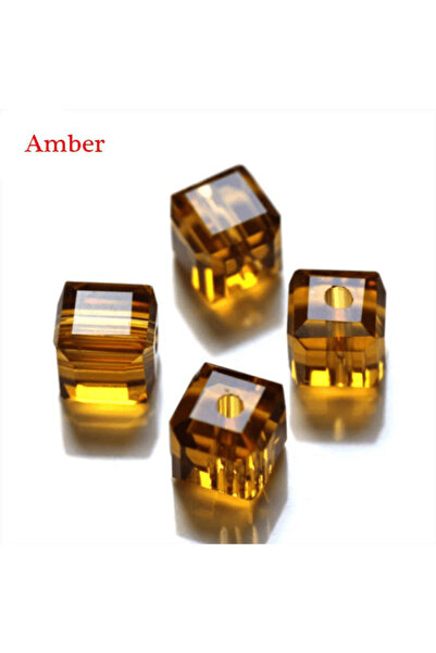 Choice13 003 50pcs 6mm Colorful Cube Glass Beads Spacers For DIY Jewelry Maki...