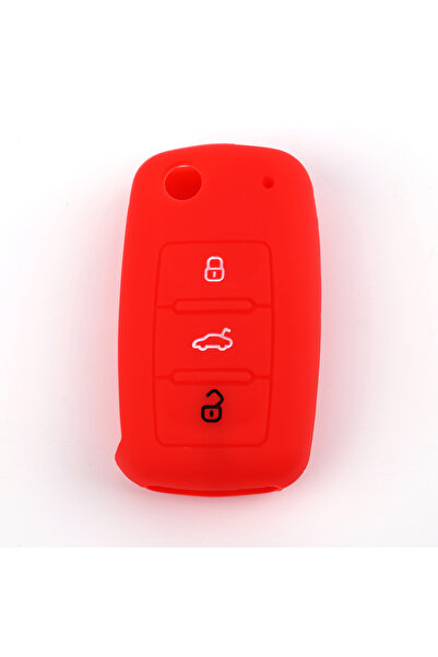 Choice7 غطاء سيارة أحمر من السيليكون لسيارات فولكس فاجن بولو، جولف، باسات، بي...