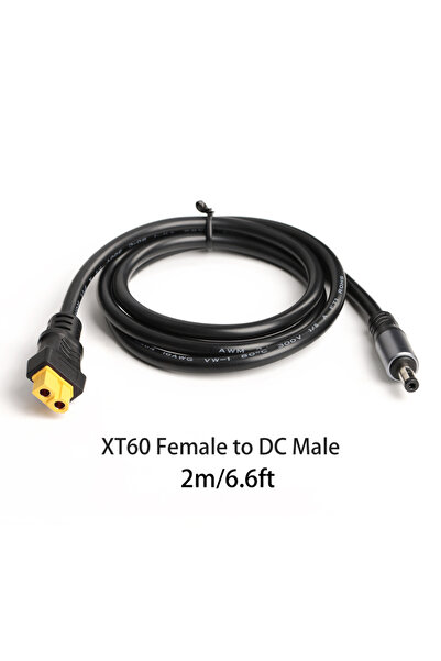 Choice4 كابل طاقة بطول 2 متر، موصل XT60 أنثى/ذكر إلى محول DC5521 ذكر، مقاس 16...