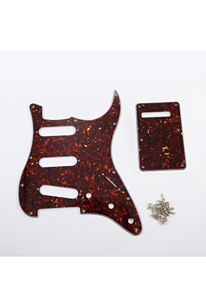 Choice3 Brown Tortoise Shell PHRILM SSS11 hole ST electric guitar guard, 3-La...