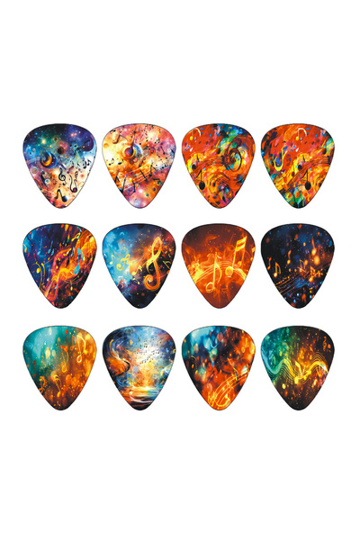 Choice10 0.46mm orange 12 Pieces Guitar ks 0.46mm 0.71mm 0.96mm Plectrum ABS ...
